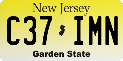 NJ license plate C37IMN