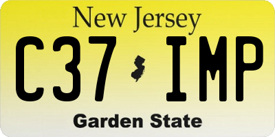 NJ license plate C37IMP