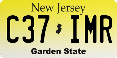NJ license plate C37IMR