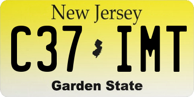NJ license plate C37IMT