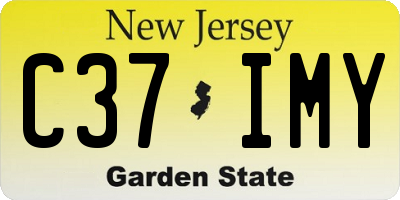 NJ license plate C37IMY