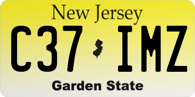 NJ license plate C37IMZ