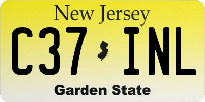 NJ license plate C37INL