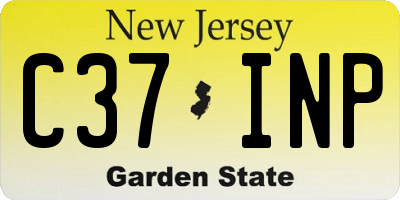 NJ license plate C37INP