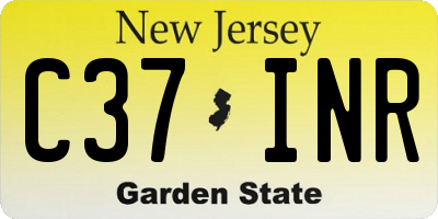 NJ license plate C37INR