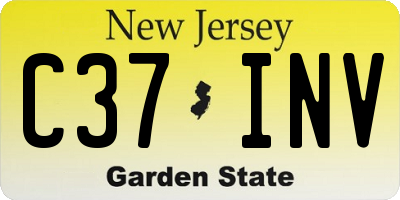 NJ license plate C37INV