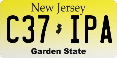 NJ license plate C37IPA