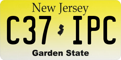 NJ license plate C37IPC