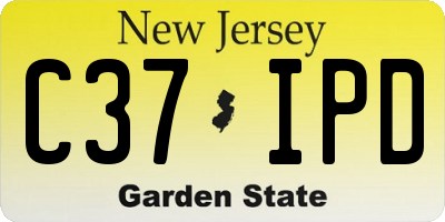 NJ license plate C37IPD