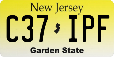 NJ license plate C37IPF
