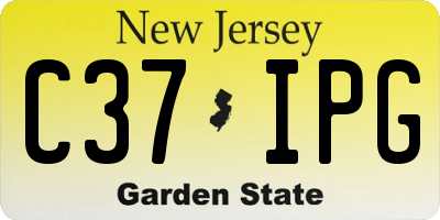 NJ license plate C37IPG