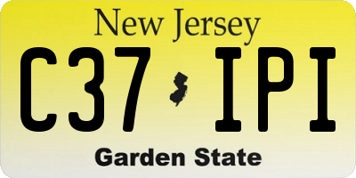 NJ license plate C37IPI