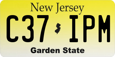 NJ license plate C37IPM