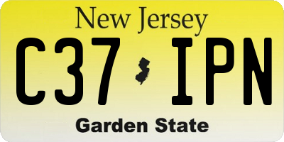 NJ license plate C37IPN