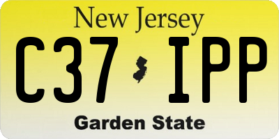 NJ license plate C37IPP