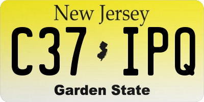 NJ license plate C37IPQ