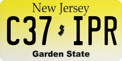 NJ license plate C37IPR