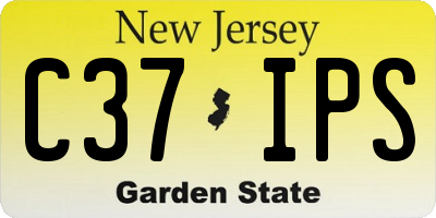 NJ license plate C37IPS