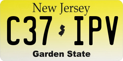NJ license plate C37IPV