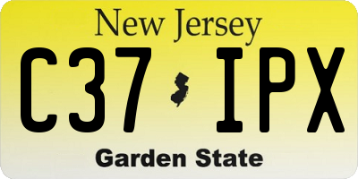 NJ license plate C37IPX