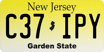NJ license plate C37IPY