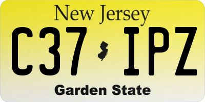 NJ license plate C37IPZ
