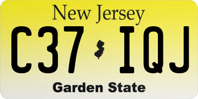 NJ license plate C37IQJ