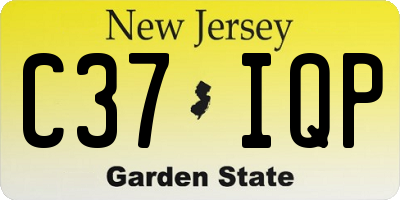 NJ license plate C37IQP