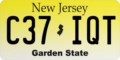 NJ license plate C37IQT