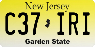 NJ license plate C37IRI