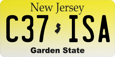 NJ license plate C37ISA