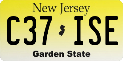 NJ license plate C37ISE