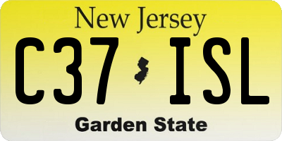 NJ license plate C37ISL