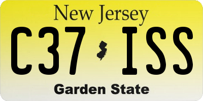NJ license plate C37ISS