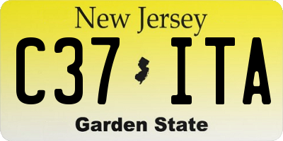 NJ license plate C37ITA