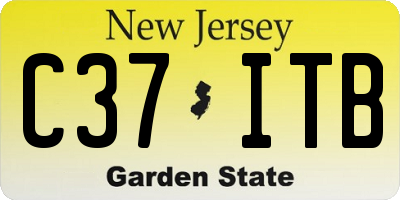 NJ license plate C37ITB
