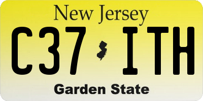 NJ license plate C37ITH