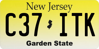 NJ license plate C37ITK