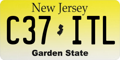 NJ license plate C37ITL