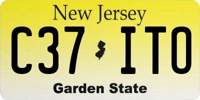 NJ license plate C37ITO