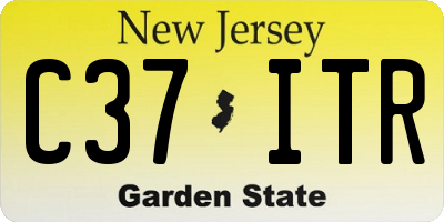 NJ license plate C37ITR