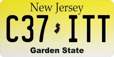 NJ license plate C37ITT