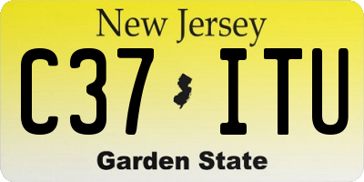 NJ license plate C37ITU