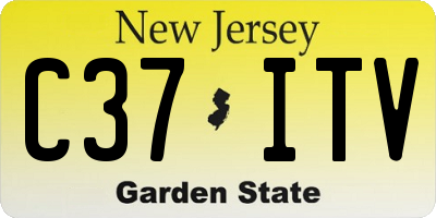 NJ license plate C37ITV