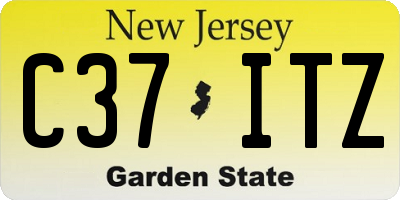 NJ license plate C37ITZ
