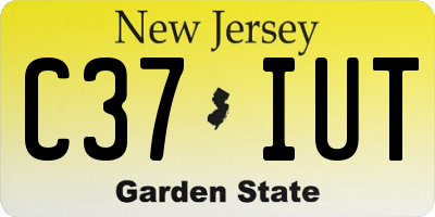 NJ license plate C37IUT