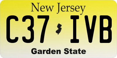 NJ license plate C37IVB
