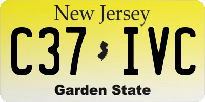 NJ license plate C37IVC