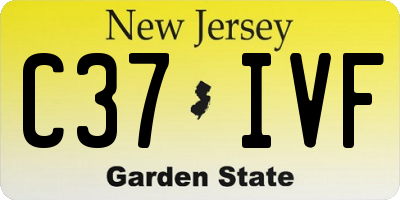 NJ license plate C37IVF
