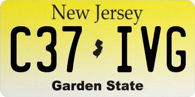 NJ license plate C37IVG